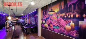 Mural Graffiti Dia De Los Muertos Mexico Restaurante Mexicano 300x100000